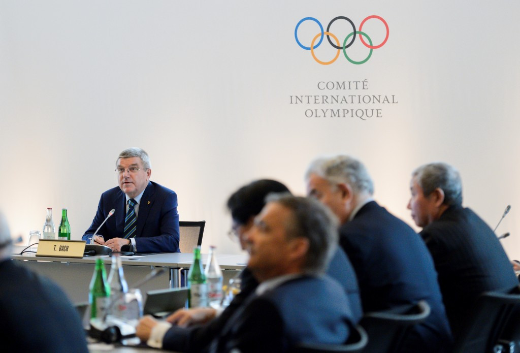 Thomas Bach chairing the last Olympic Summit in Lausanne in June ©Getty Images