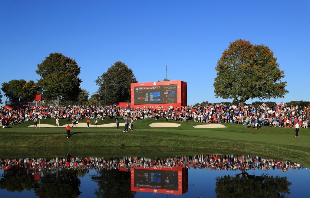 The US hold a 5-3 lead after the opening day of the 41st Ryder Cup ©Getty Images