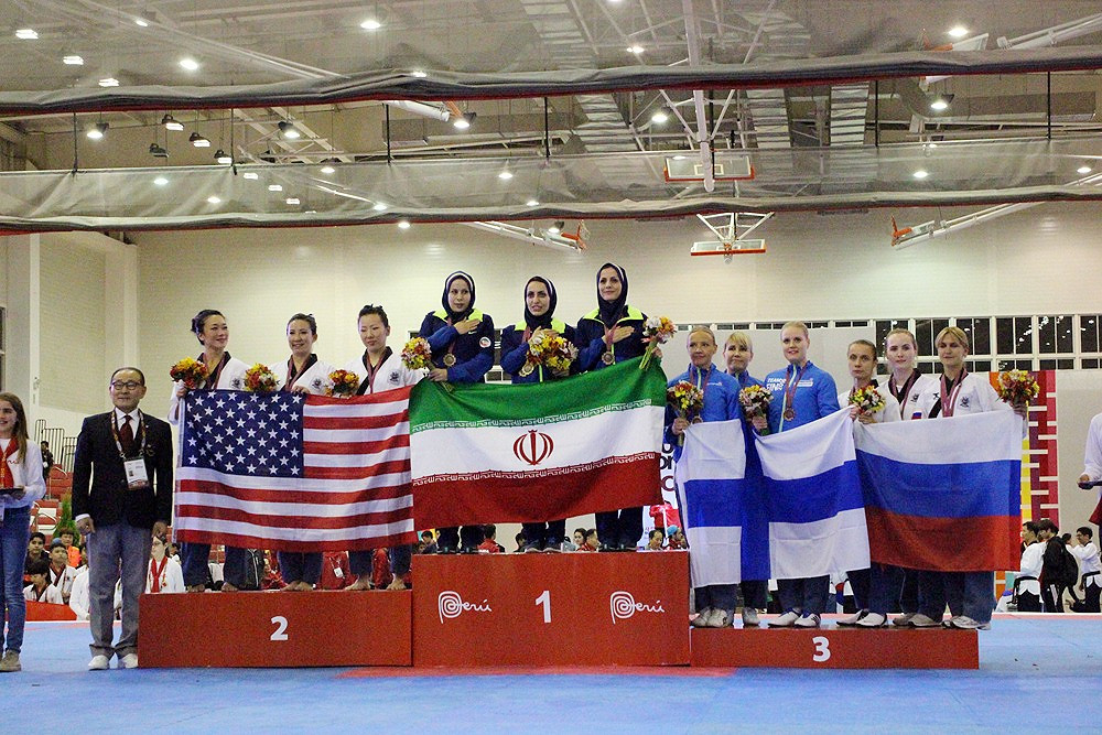 Iran won the women's over 30s team title ©WTF
