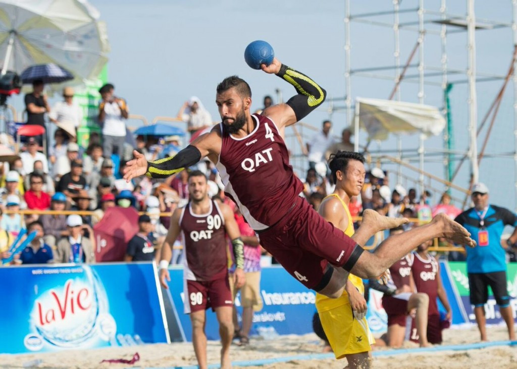 Qatar celebrate gold in the men's handball final ©Twitter/QOC