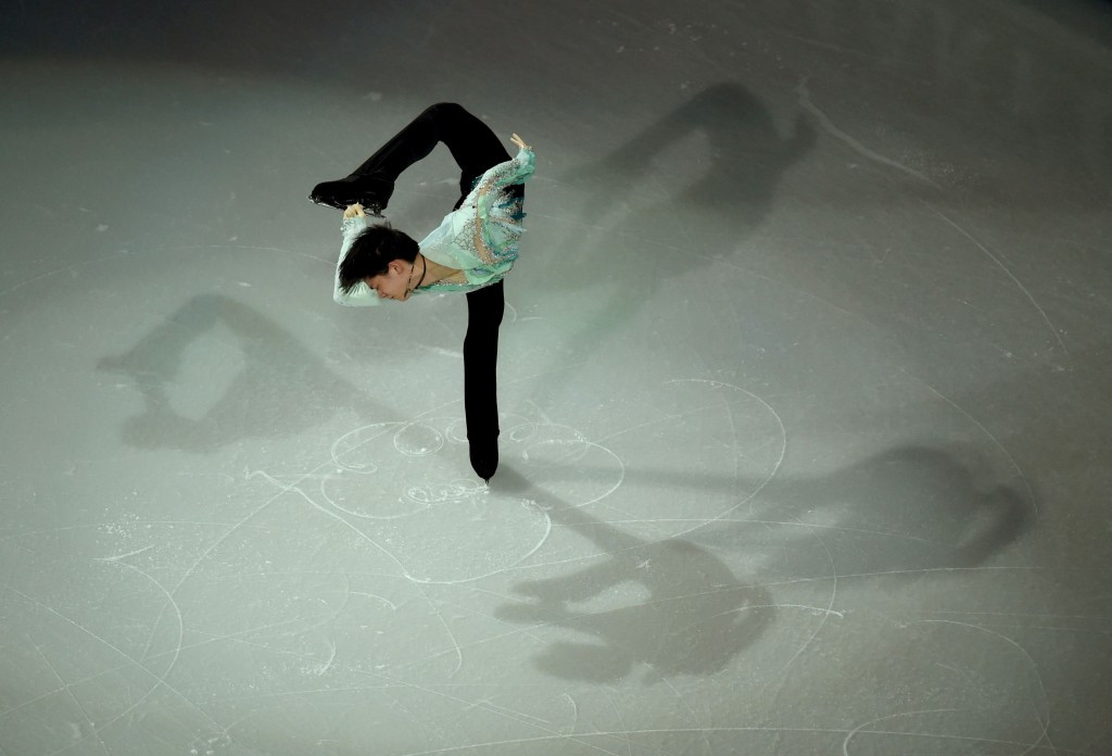 Yuzuru Hanyu's jump put him on course to win the Autumn Classic International ©Getty Images