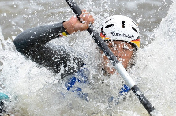 Jasmin Schornberg of Germany, pictured in 2013, enjoyed a welcome return to form in the K1 event ©AFP/Getty Images