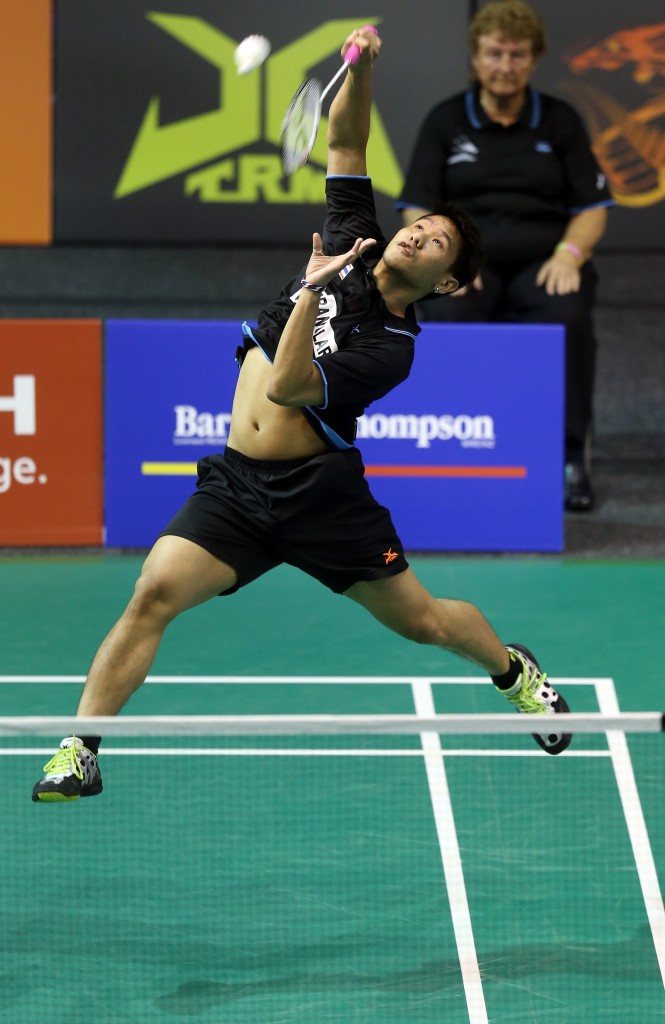 Thailand's Pakkawat Vilailak (pictured) and Supanida Katethong saw off India's Kamaldeep Singh and Malaysia's Zhi Qing Lee in straight games, 21-14, 21-11 in the mixed doubles qualifiers ©Getty Images