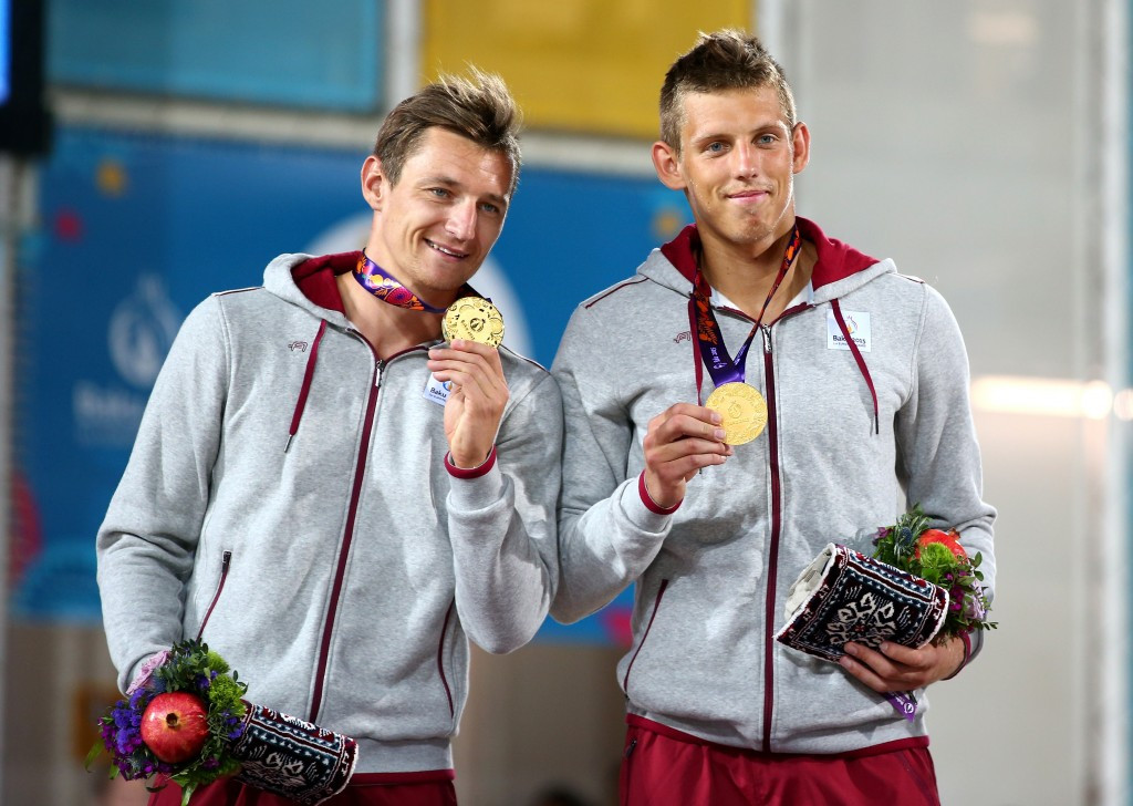 Plavins and Regza deliver Latvia’s first European Games gold in beach volleyball