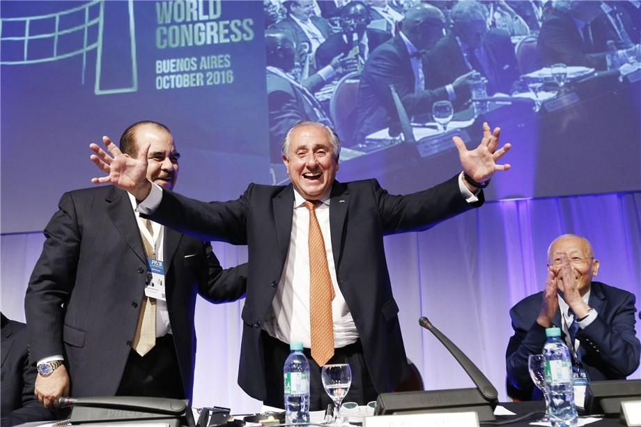 Graça re-elected by acclamation to serve new eight-year term as International Volleyball Federation President