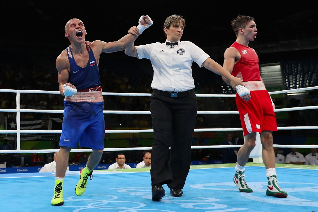 Russia's Vladimir Nikitin earned a contentious victory over Ireland's Michael Conlan during the Rio 2016 Olympic Games ©Getty Images