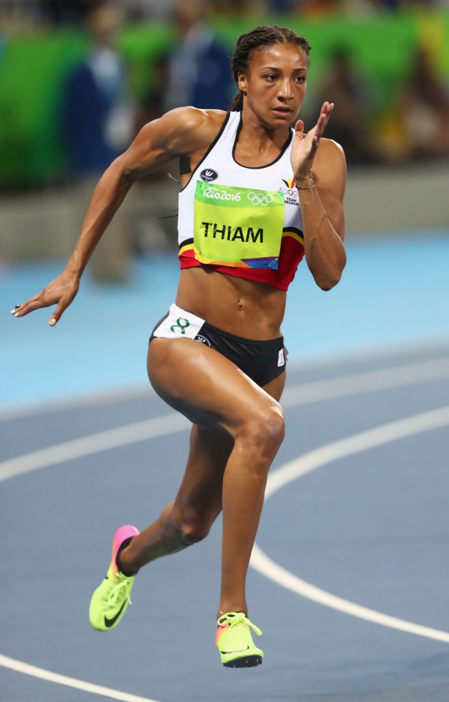 Belgium's Nafissatou Thiam has been shortlisted for the women's rising star award after winning the heptathlon event at Rio 2016 ©Getty Images