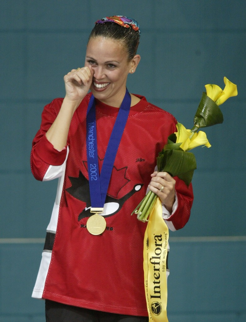 Claire Carver-Dias won two Commonwealth Games gold medals in synchronised swimming at Manchester 2002, including the solo event ©Getty Images