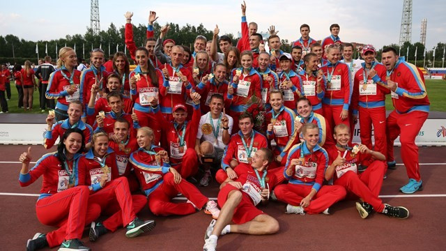 Hosts Russia regained he European Team Championships Super League title in Cheboksary Poland’s hammer thrower Anita Wlodarczyk produced one of five Championship records on he day at the European Team Championships Super League in Cheboksary with78.28m ©Eu