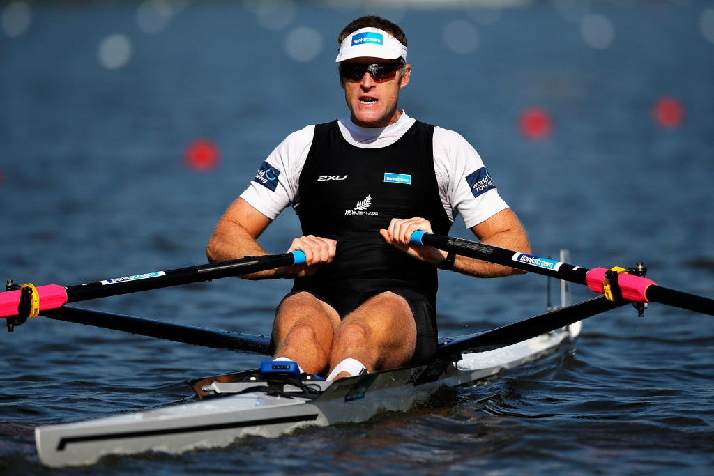 New Zealand's Mahe Drysdale claimed victory in the latest leg of the Rowing World Cup ahead of several young challengers 