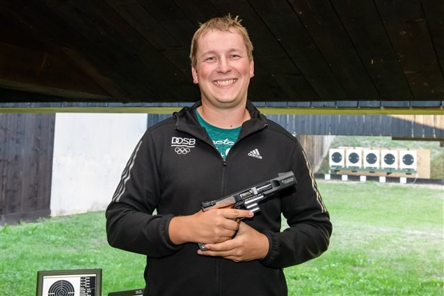 Germany's Christian Reitz won the men's 25m rapid fire pistol event ©ISSF
