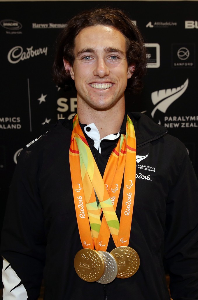 New Zealand sprinter Liam Malone has been gifted the key to the city of Nelson having returned to the place where he grew up on the back of winning two Paralympic gold medals at Rio 2016 last month ©Getty Images