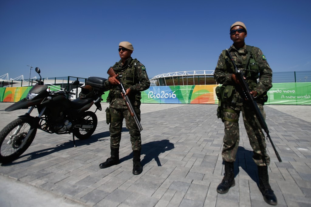 Armed personnel were a common sight during the Rio 2016 Olympic Games ©Getty Images