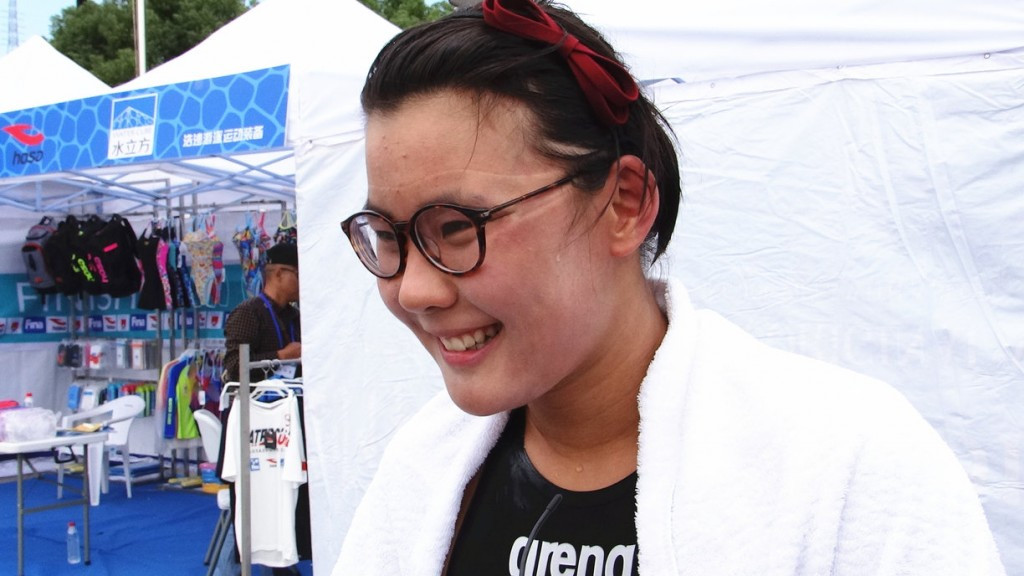 Xin Xin, who finished in fourth place at the Rio 2016 Olympic Games, showed her speed late on to coast past her rivals and touch home first ©FINA