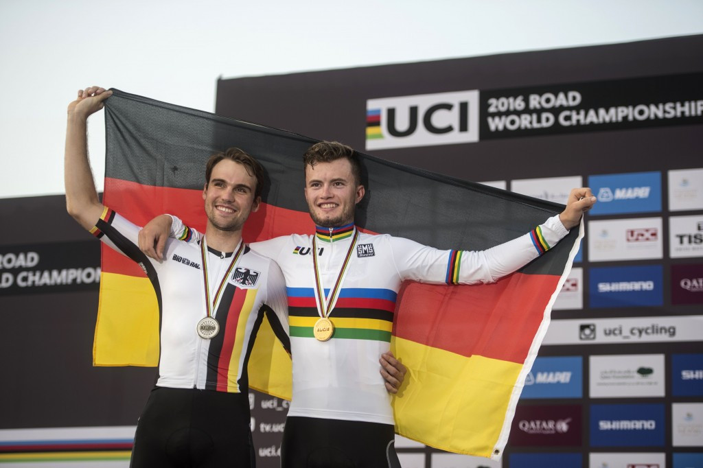Germany celebrated a one-two in the men's under-23 race ©Getty Images