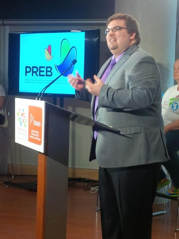 Cody Palmer-Almond from PREB-Ontario unveiled their certificate programme 