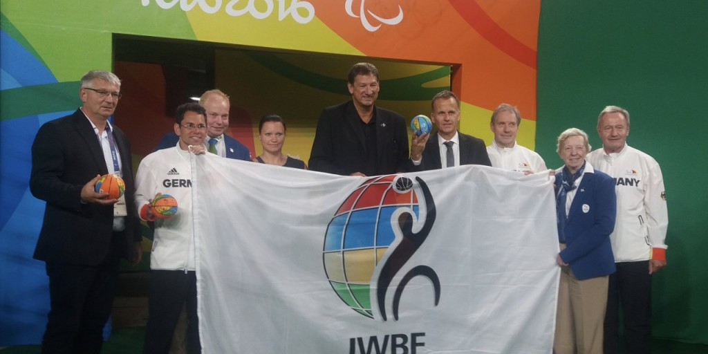 Hamburg received the IWBF flag in Rio as a token of agreement ©IWBF