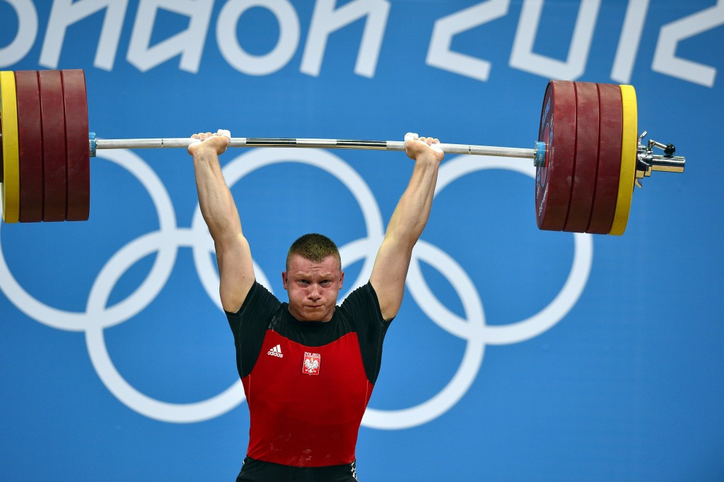 Poland's Tomasz Zielinski, who is poised to collect a London 2012 bronze medal, was named by the International Weightlifting Federation after he tested positive for norandrosterone ©Getty Images