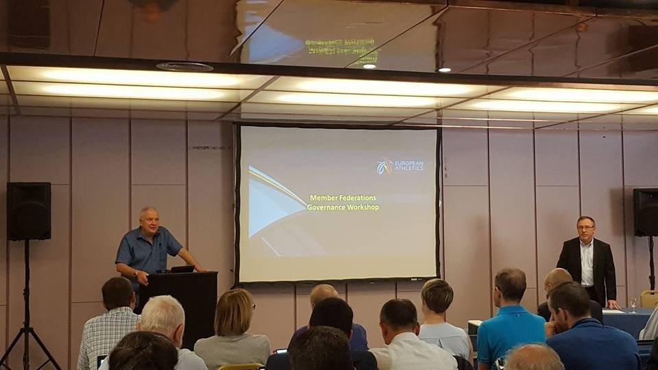 European Athletics President Svein Arne Hansen welcomed the participants ahead of the Member Federations Governance Workshop at the governing body's annual Convention in Funchal ©ITG