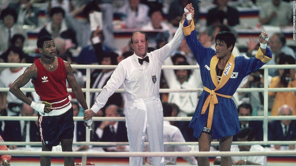 
The worst decision in Olympic boxing history came at Seoul 1988 when American Roy Jones jnr was adjudged to have been beaten by South Korean Park Si-Hun ©Getty Images