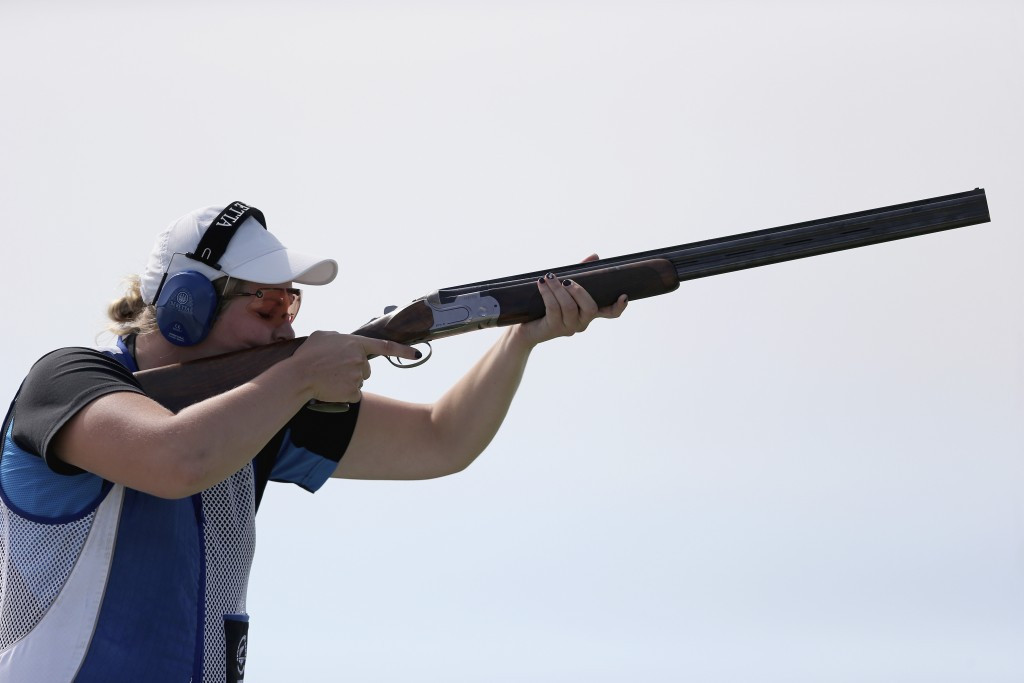 New Zealand's Natalie Rooney beat San Marino’s Alessandra Perilli in a shoot off to claim the gold medal ©Getty Images