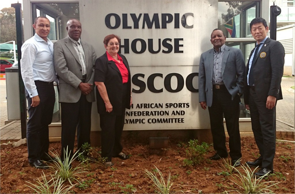 Morinari Watanabe, far right, will go up against Georges Guelzec to succeed the long-serving Bruno Grandi during the world governing body's Congress in Tokyo ©SASCOC