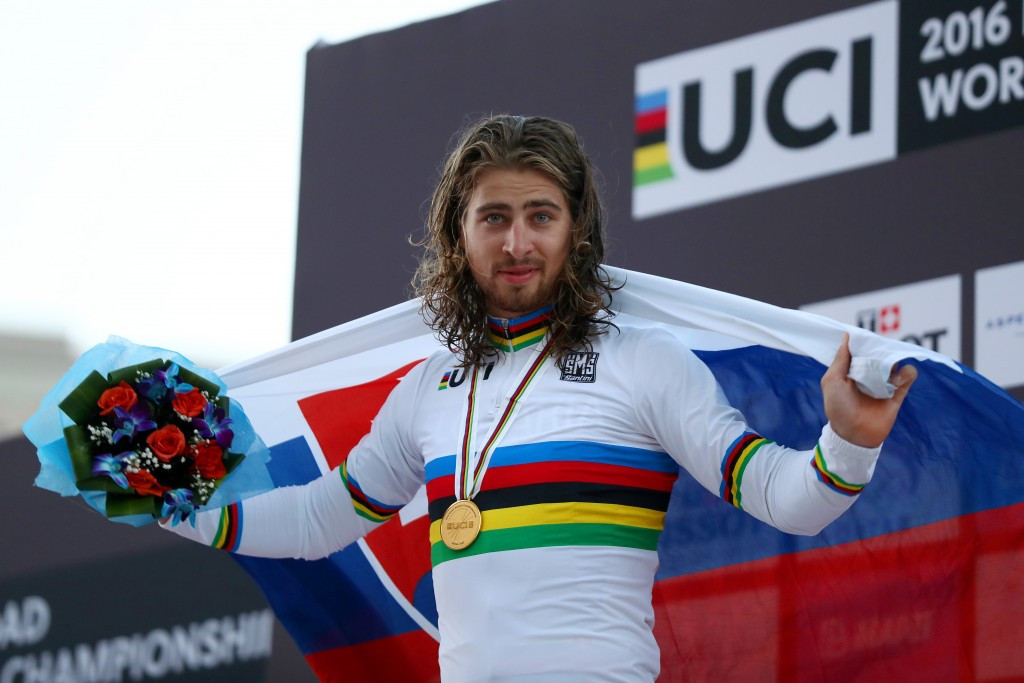 Slovakia's Peter Sagan defended his men's world road race title in Doha ©Getty Images