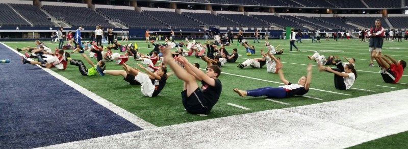 More than 100 taekwondo students from all over the United States gathered at the AT&T Stadium in Dallas, Texas ©USAT