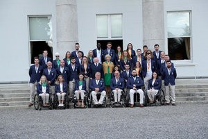 Members of the Irish team at the Paralympic Games in Rio de Janeiro have attended a reception hosted by President Michael Higgins ©Paralympics Ireland