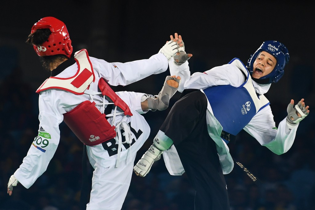 Hedaya Malak beat Raheleh Asemani of Belgium to earn bronze in the women's under 57kg event at Rio 2016 ©Getty Images