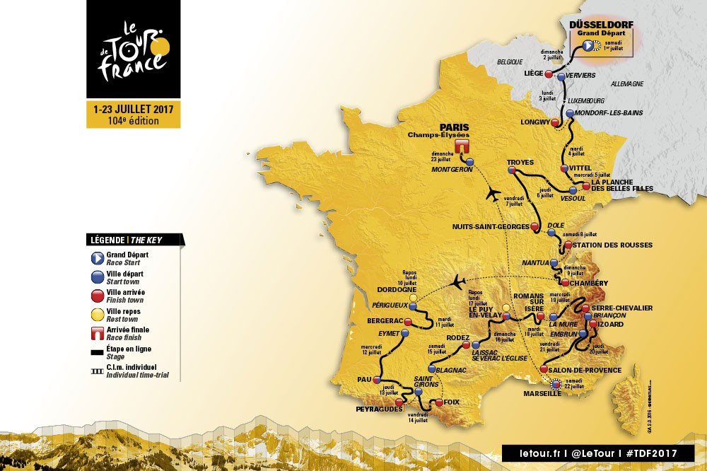 Tour de France organisers unveil "steeper" route for 2017 race