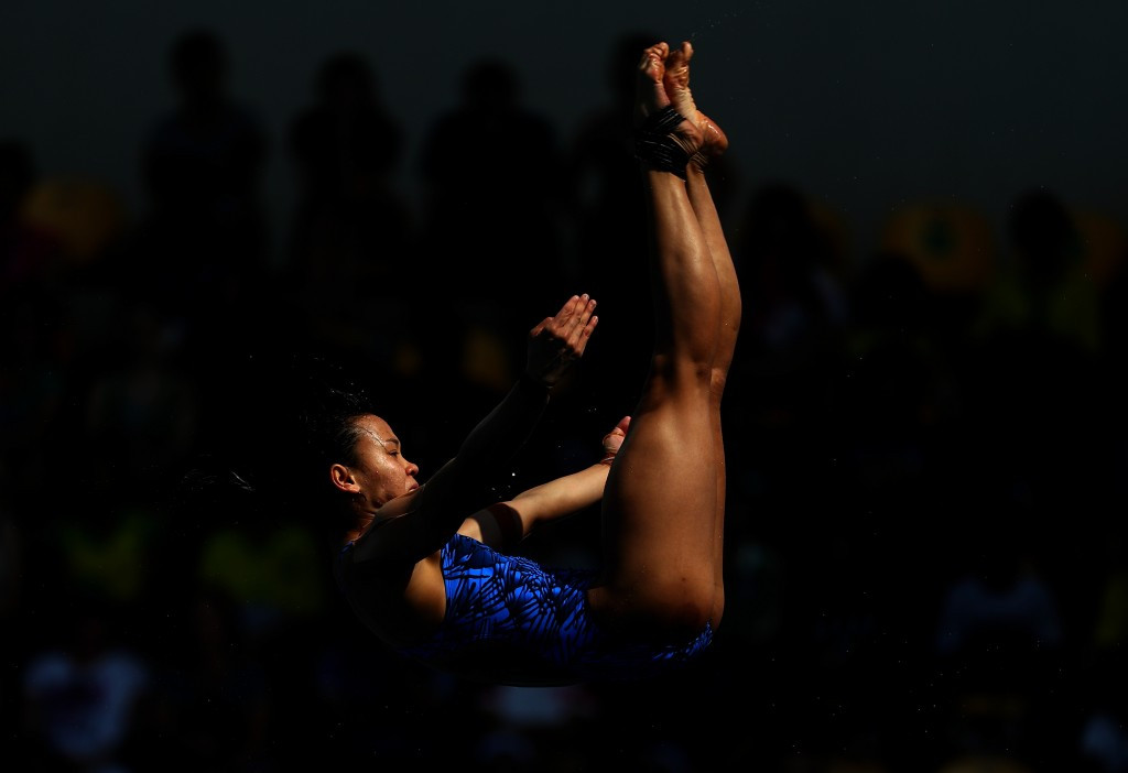 Malaysia's Pandelela Rinong Pamg is unable to compete in the venue named after her due to injury ©Getty Images