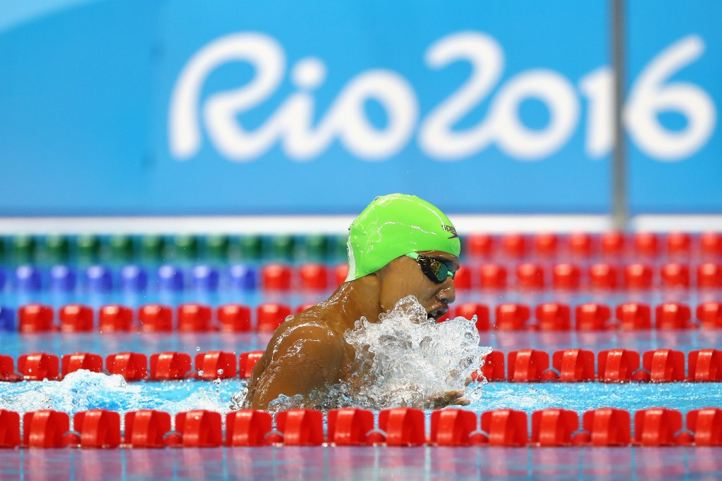 Colombian swimmer Carlos Serrano came second following a public vote ©Getty Images