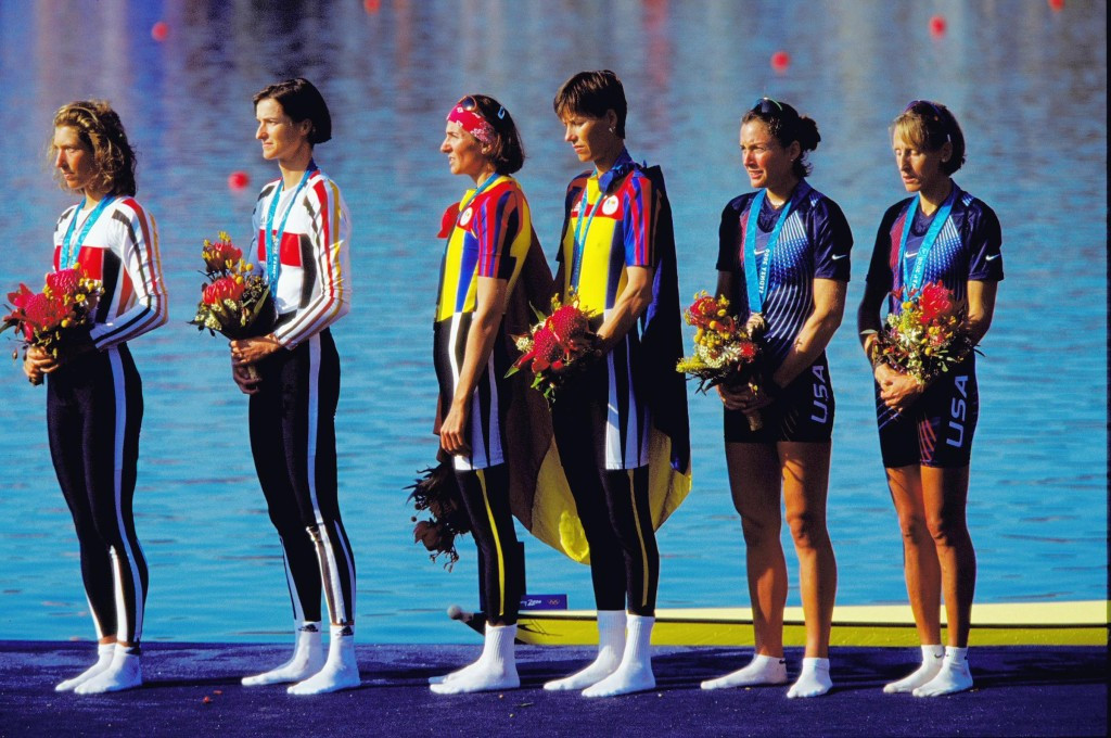 Sydney 2000 bronze medallist Christine Collins, right, will co-chair the USRowing task force ©Getty Images