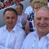 European Athletics President Svein Arne Hansen (right) is "optimistic" that athletics will be in the next European Games ©European Athletics