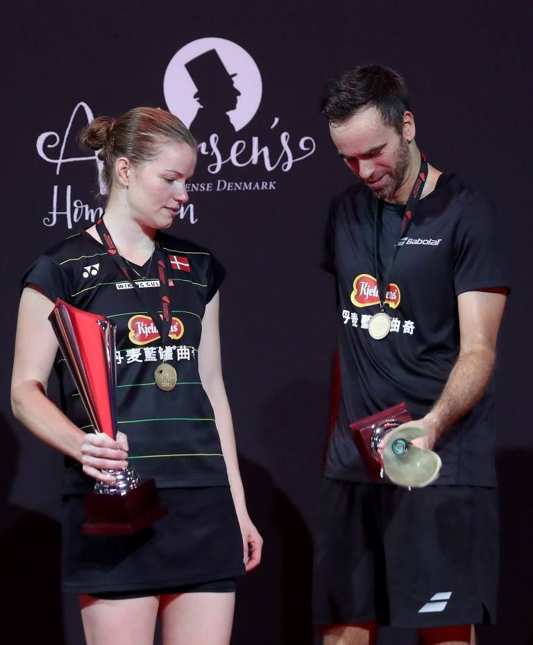Joachim Fischer and Christinna Pedersen claimed home gold at the Denmark Open ©BWF/Facebook