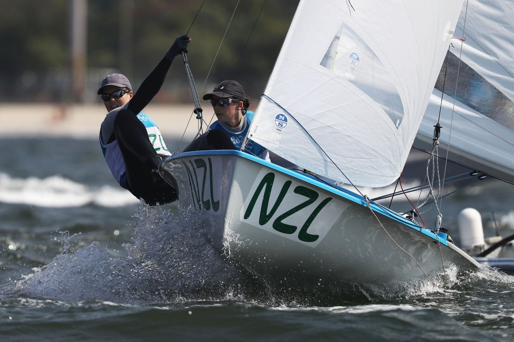 Jo Aleh (left) of New Zealand has been added to the World Sailing Athletes' Commission ©Getty Images