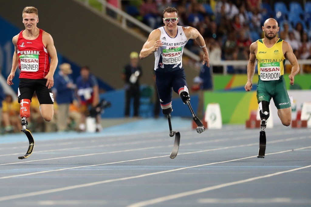 Richard Whitehead was beaten by Scott Reardon in the final of the 100m T42 at Rio 2016 ©Getty Images