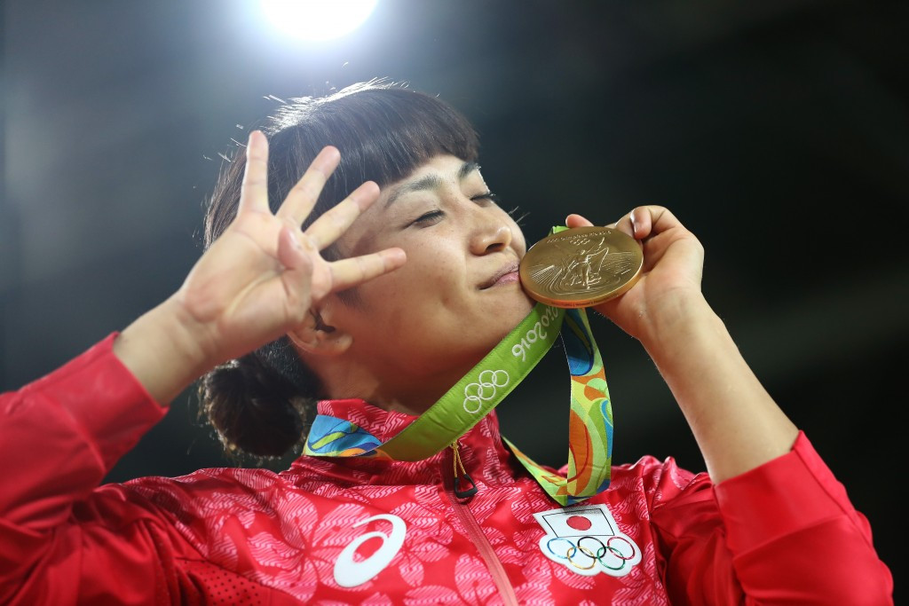 Kaori Icho became the first female Olympian to win an individual event in four consecutive Olympic Games when she triumphed in the women’s 58 kilogram final in Rio de Janeiro ©Getty Images