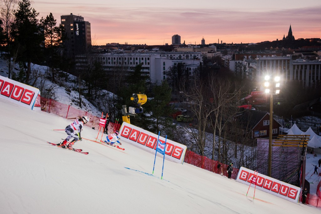 A parallel slalom competition was held as part of the FIS World Cup in Stockholm last season ©Getty Images