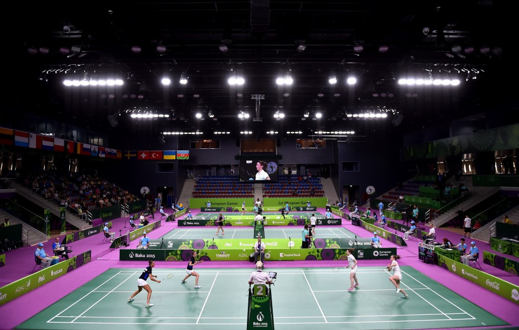 The opening day of badminton took place at the Baku Sports Hall ©Getty Images