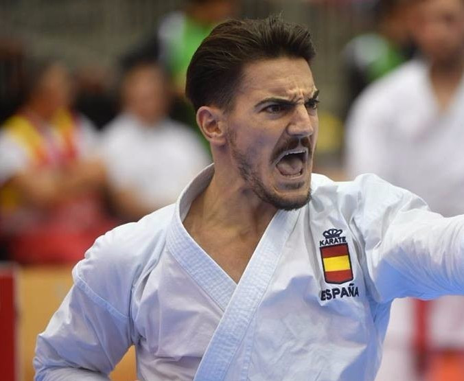 Spain’s Damian Quintero advanced to the final of the men's kata competition where he will face reigning champion Ryo Kiruna ©WKF