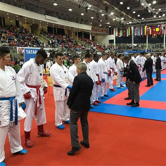Competition across various kumite categories then followed the conclusion of this morning’s kata action ©WKF