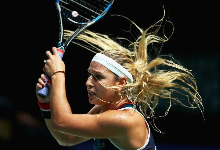 Slovakian Dominika Cibulková reached the semi-finals of the WTA Finals by beating Simona Halep ©WTA