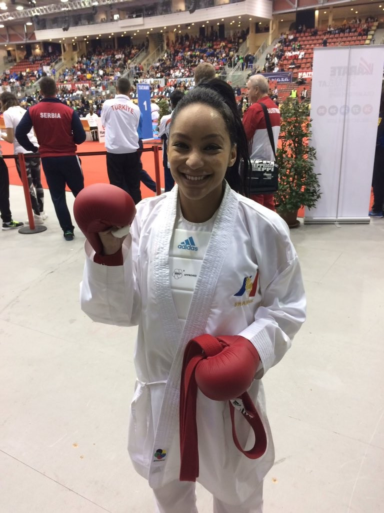 France's Lucie Ignace reached the final of the women's under 61 kilograms category ©FFKarate/Twitter