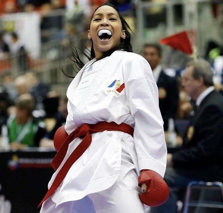 Lucie Ignace, the world number one in the women’s under 61kg division, also successfully made it through to her respective final ©FFKarate/Twitter