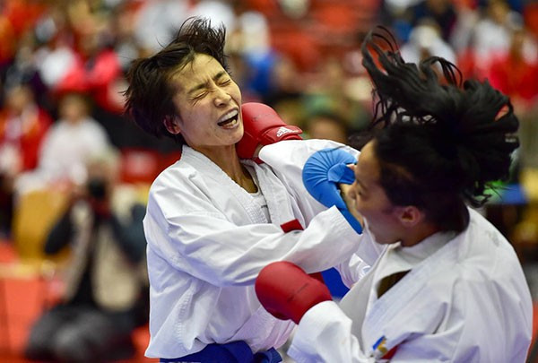 The European champion proved too strong for China's Xiaoyan Yin in the semi-finals ©WKF