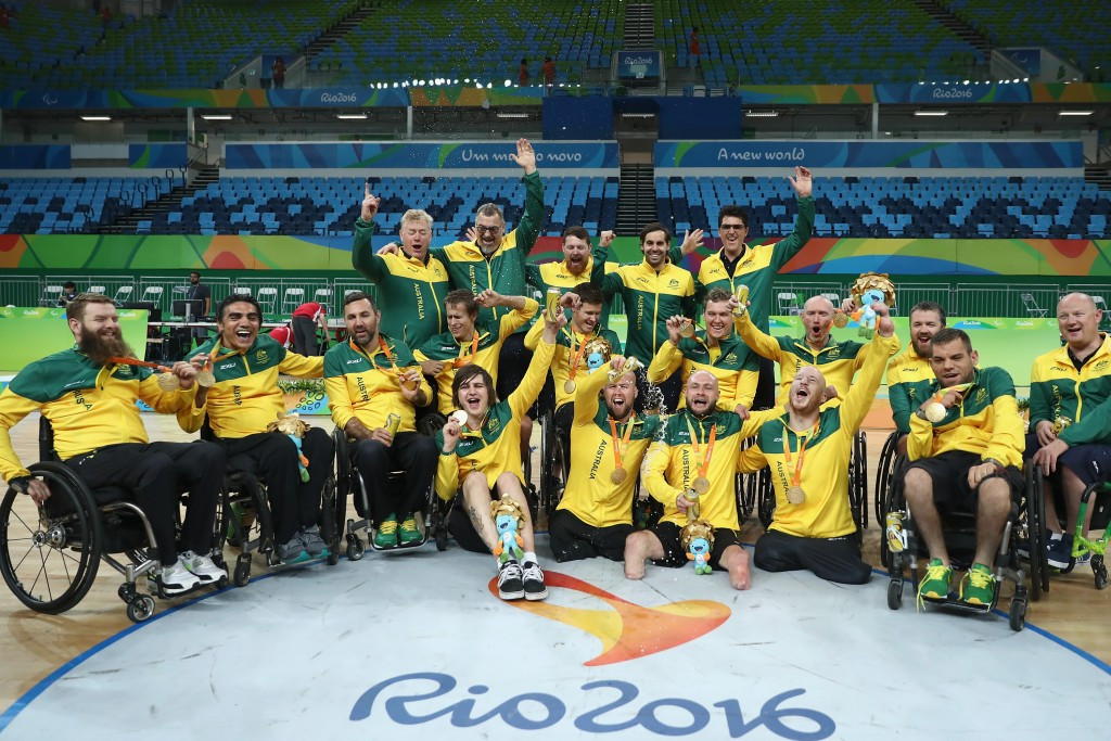Australia's wheelchair rugby team were second in the voting after their gold medal win ©Getty Images