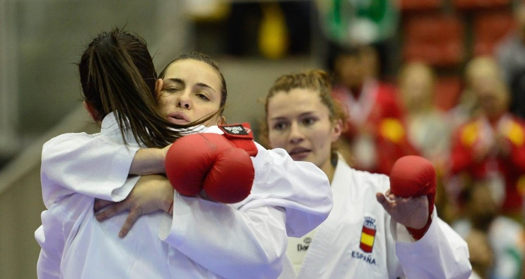 Spain beat defending champions Egypt to reach the final of the women’s team kumite competition ©R.F.Española Karate/Twitter