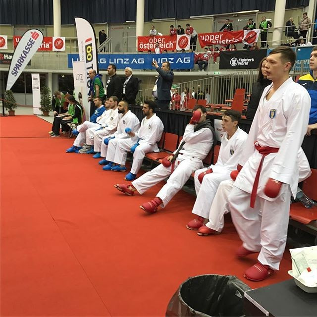 There was also a busy schedule of men's team kumite action today ©WKF/Twitter